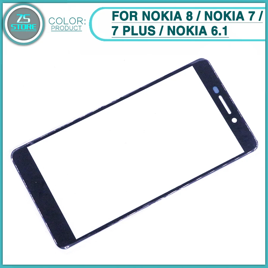 

New N6.1 LCD Front Glass Lens For Nokia 8 / Nokia 7 / 7 Plus / Nokia 6.1 Touch Screen Panel Digitizer Outer Glass Lens