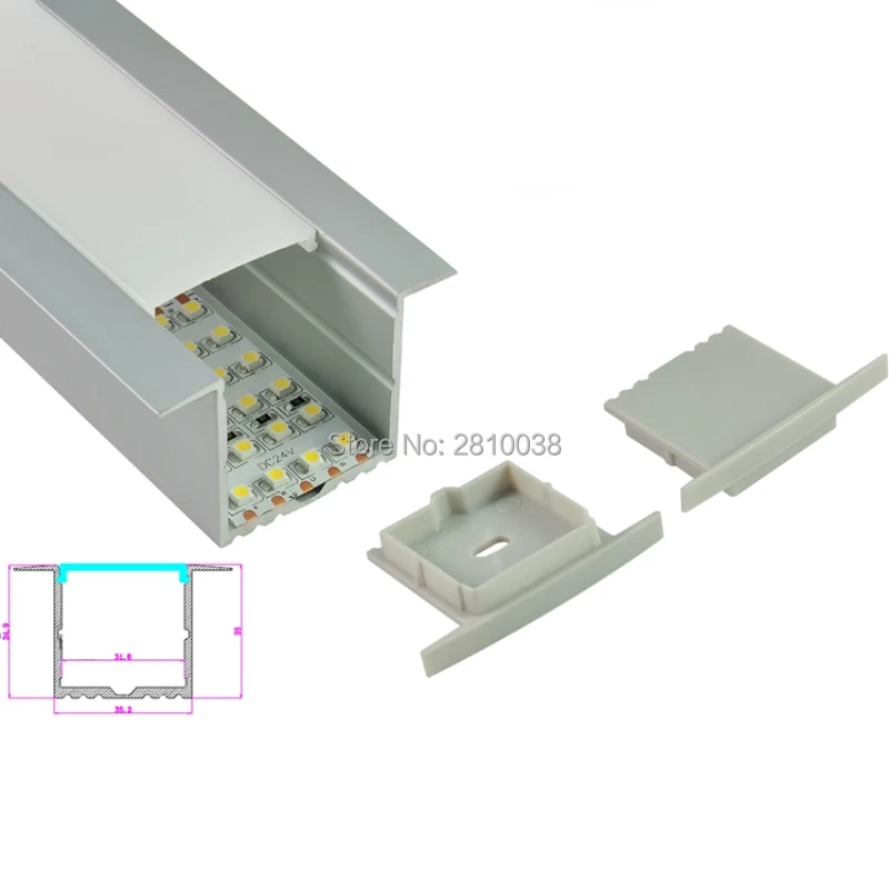 10 Sets/lot T Type Anodized Silver Aluprofil 2m Aluminium Led Profil 2m For Ceiling And Wall Lights - Led Bar - AliExpress