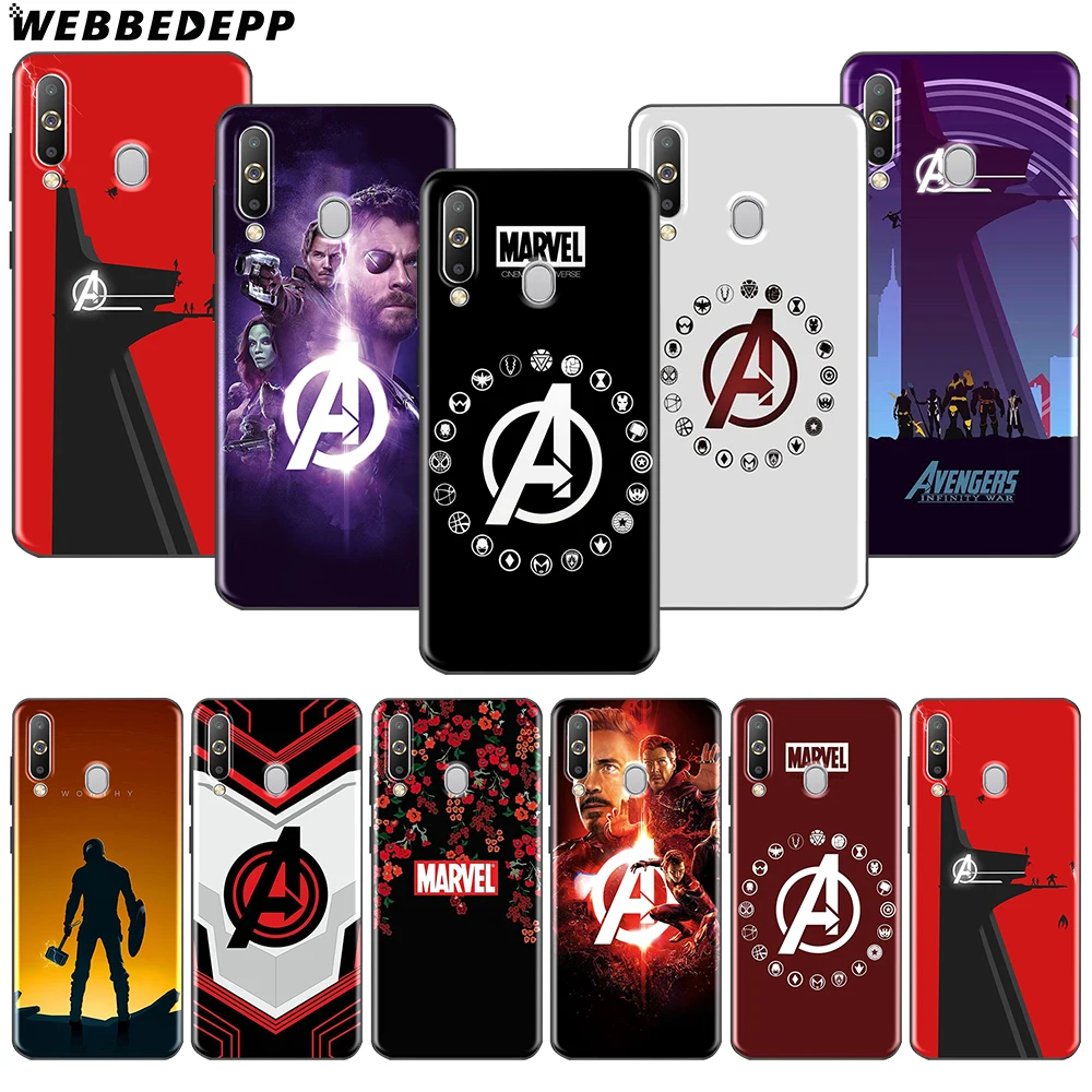 

WEBBEDEPP Marvel Avengers Soft TPU Case for Samsung Note 10 Plus A10S A20S A30S A40S A50S A60 A70 M10 M20 M30