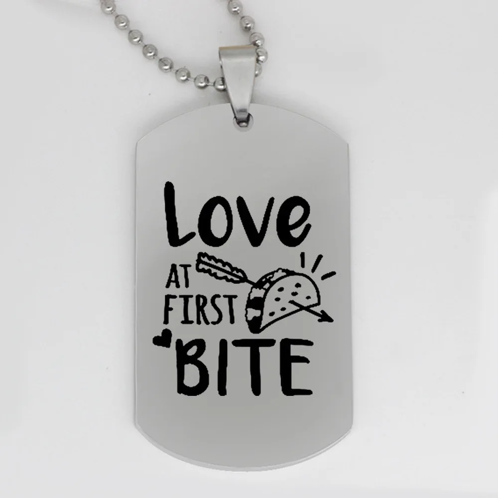 Yamily из нержавеющей стали love at first bite отпечаток кулон ожерелье Jewelry gifr женское
