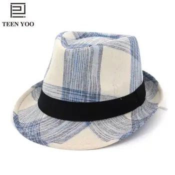 

2019 Fashionable Women And Mens Formal Hat Polyester Fiber Plaid Jazz Ladies Hats Church Black Caps Adult Outdoor Sunshade