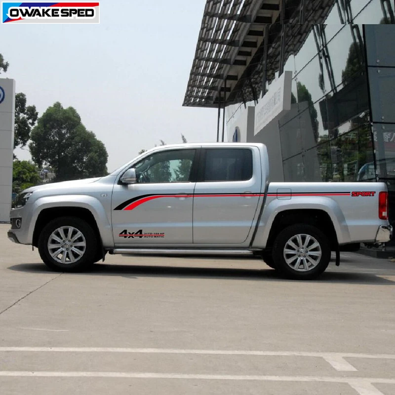 Виниловая наклейка для Volkswagen Amarok 4X4 Спортивная графика автомобиля бокового