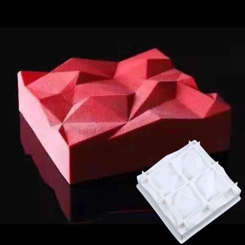 SHENHONG Pop Lava Cube художественная форма для торта 3D силиконовая отделки мусса формочка