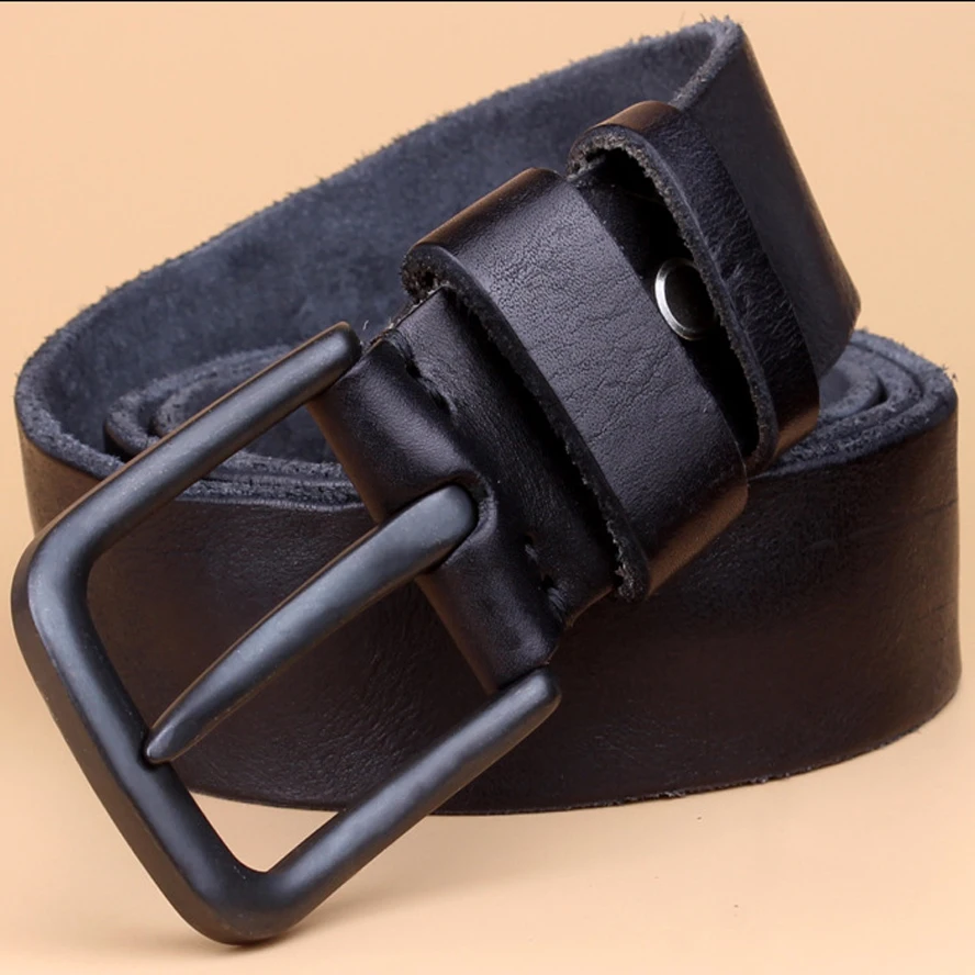 

Black buckle men leather belt free shipping