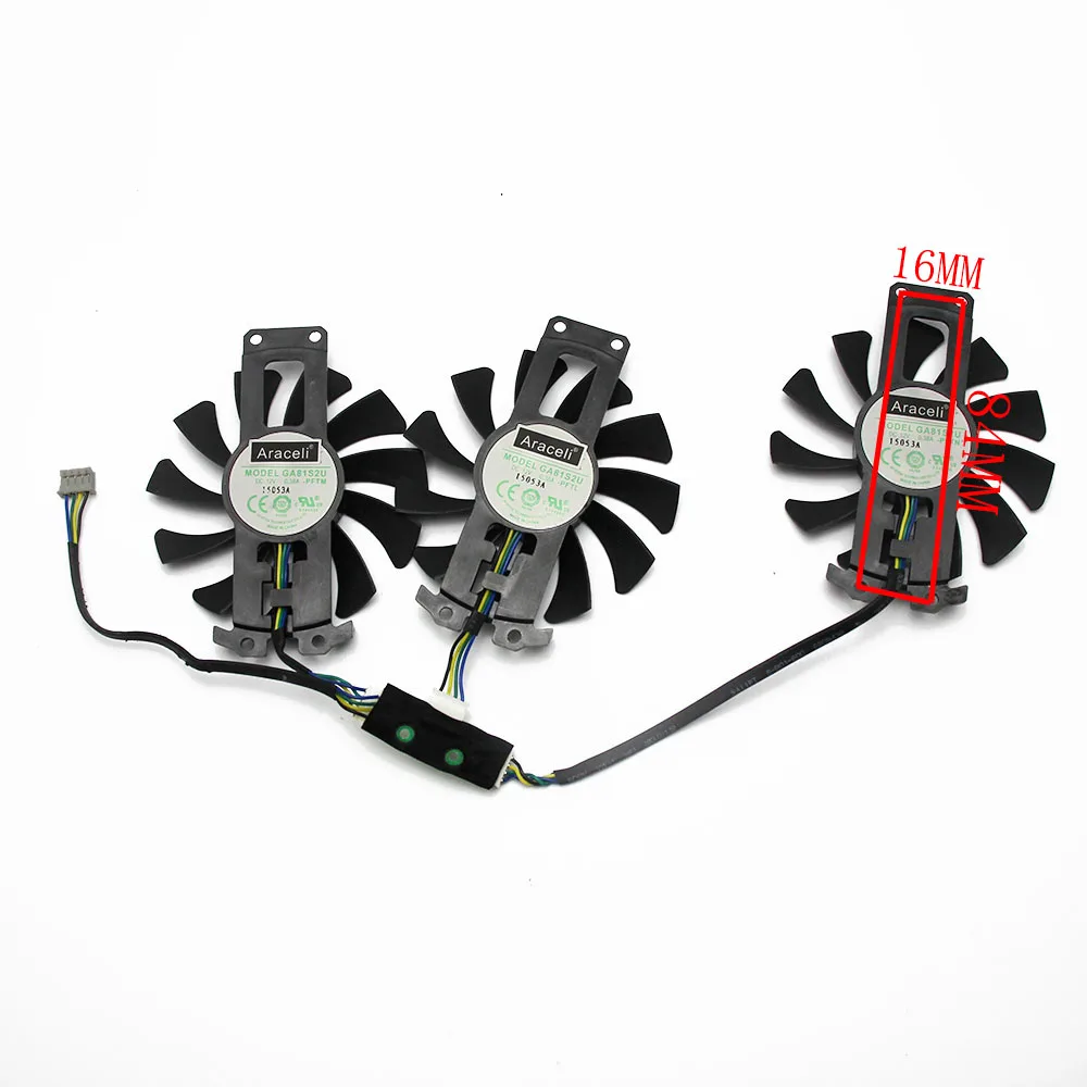 75mm GA81S2U 4PIN GTX980 GTX 970 VGA GPU Cooler fan Replace for ZOTAC Geforce GTX970 GTX 980-4GD5 AMP HA Edition 4G Graphic Card