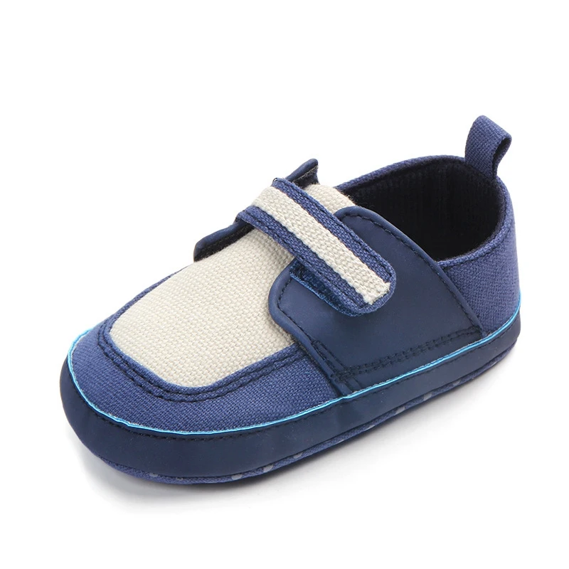 Обувь для мальчика 1 год, тапочки для малышей Детские Лоферы обувь для младенцев с мягкой подошвой Tenis - Цвет: Синий