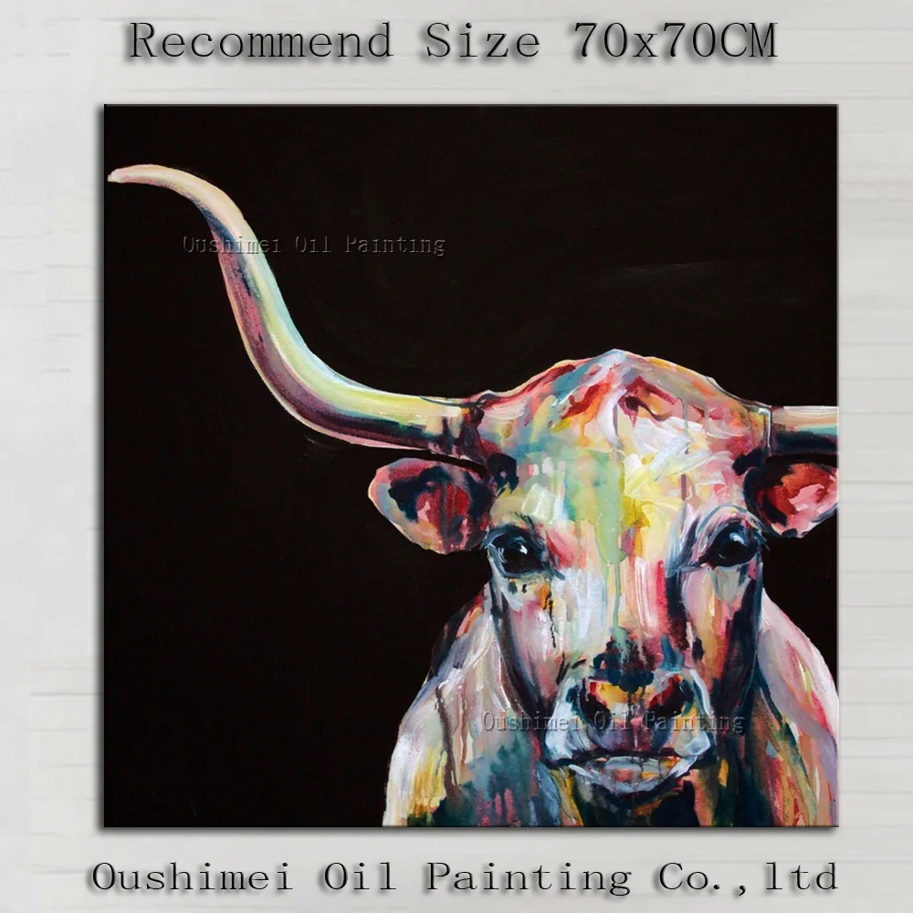 Top Quality Modern Bull Oil Painting On Canvas Hand painted Abstract