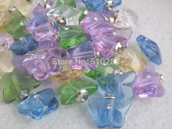 

100 Pieces Crystal Glass Perfume pendant Charms ,vial pendant charms LK-3593
