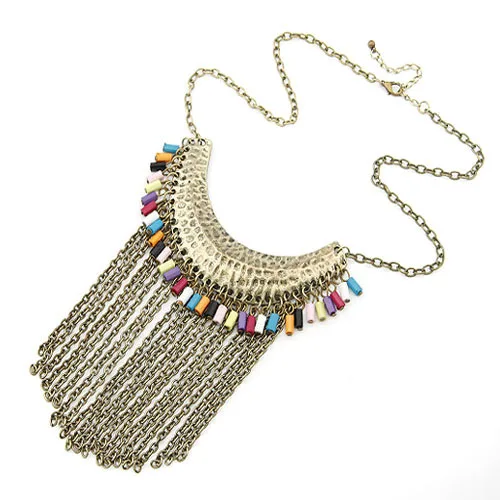 Fashion beautiful tassels meniscus short necklace | Украшения и аксессуары