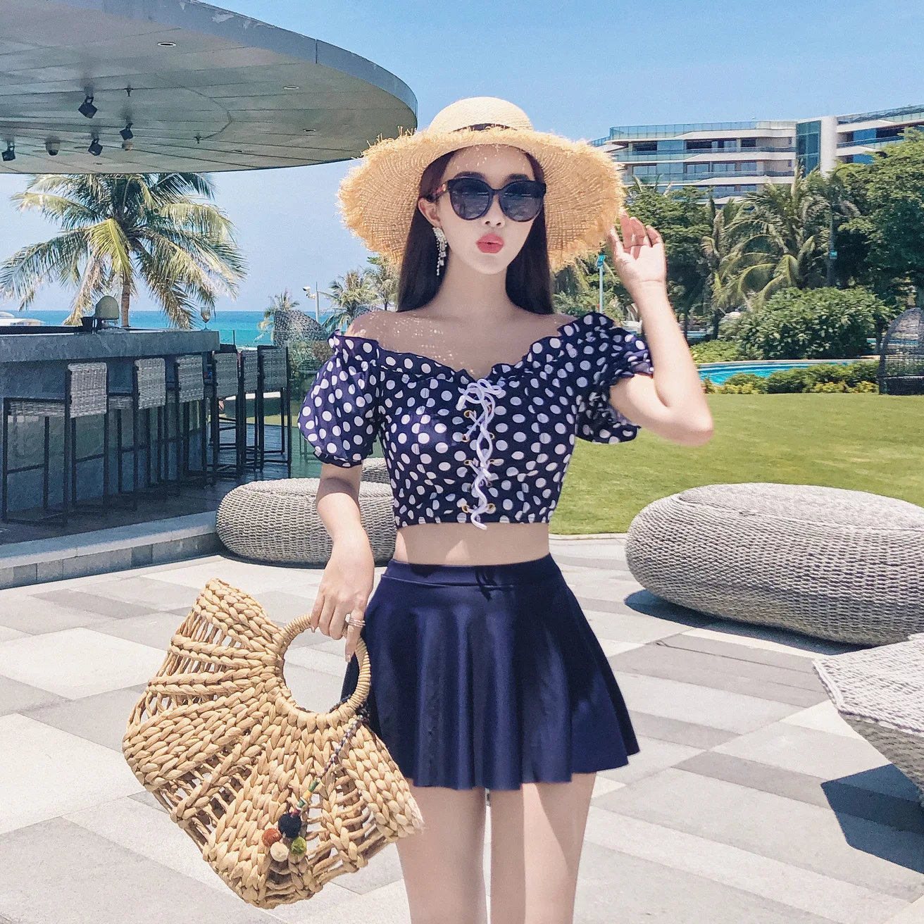 

Sexy Bathing Suits Mayokini Summer For Women Women's Wear Suit Female Bikinis Girl Swimwear 2019 New Swimsuit Retro Skirt Print