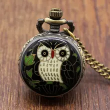 Orologio Da Tasca старинные ретро карманные часы с цепочкой с милым рисунком совы карманные часы ожерелье для мужчин и женщин подарок P915