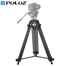 PULUZ Professional Heavy Duty Tripod Video Camera Camcorder Tripod Monopod Aluminum Alloy Tripod for Canon Sony DSLR SLR Camera