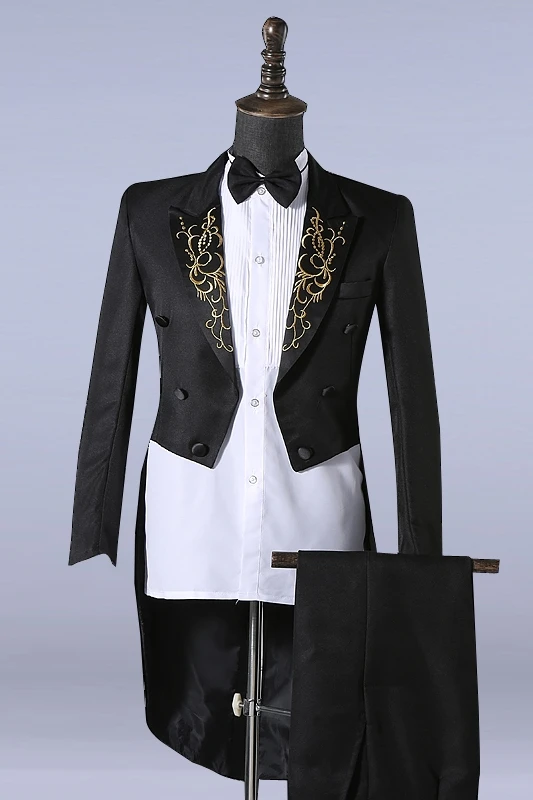 Mens Black White Suits Jacket Pants Formal Dress Men Suit Set men wedding suits groom tuxedos for men blazer Mens Black White Suits Jacket Pants Formal Dress Men Suit Set men wedding suits groom tuxedos for men blazer