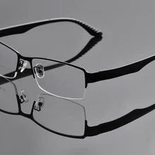 Металлическая оправа больших размеров, мужские очки с полуоправой, большие очки, оптическая оправа, очки больших размеров для широких мужчин DD0934