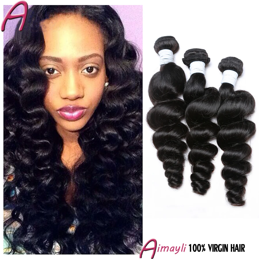Brazilian Loose Curl Virgin Hair 3 Bundles 7A Unprocessed ...