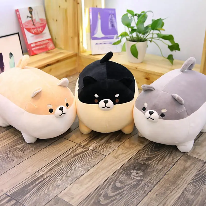 

40cm/50cm Cute corgi dog plush toys Shiba Inu corgi puppy stuffed plush toys doll Funny fat dog plush pillow for gift