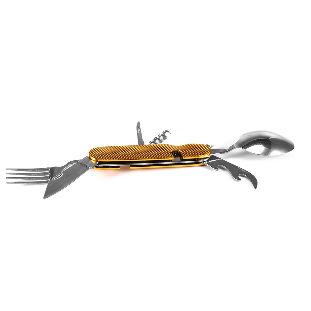 Портативная Складная посуда 3 в 1 из нержавеющей стали ложка вилка нож