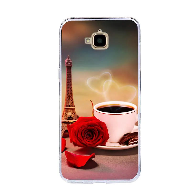 Силиконовый чехол для Huawei Honor 4C Pro мягкий накладка из ТПУ Y6 2015 искусственная кожа