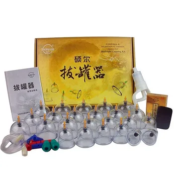 

Pumping type Vacuum cupping genuine 12 /24 cans suction thin cupping type home Health Massage vacuum magnetic Chinese Therapy