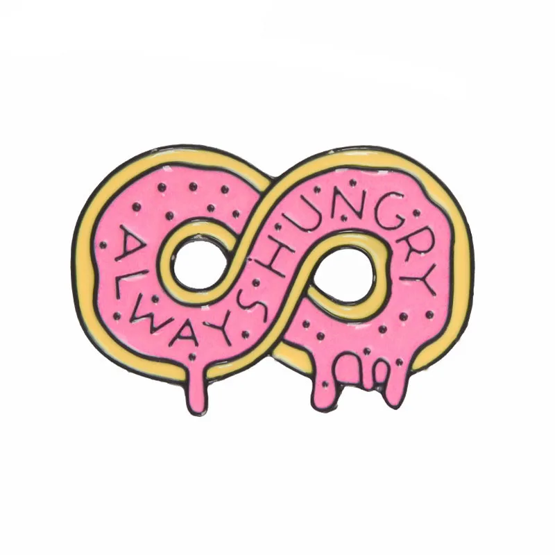 

Pink Dount Pins Infinity Donut Brooch Badges Food Cake Brooches Sweet Food Dessert Donut Jewelry for Girls Friends
