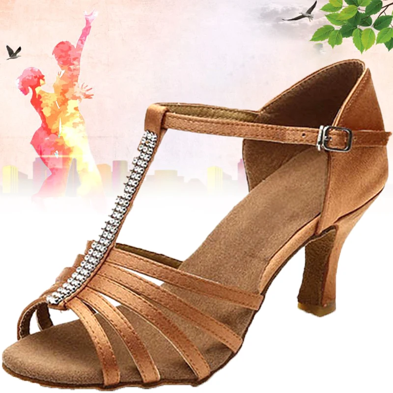 Alharbi Dance Shoes Tango Latin Dancing Shoes for Girls Women Ladies