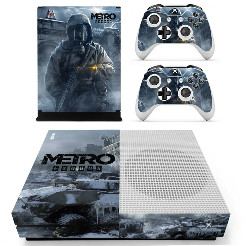 

Metro Vinyl Sticker Game Console Skin Sticker Cover Protector For XBOX for ONE S Slim Console Kinect and 2 Controller Skins