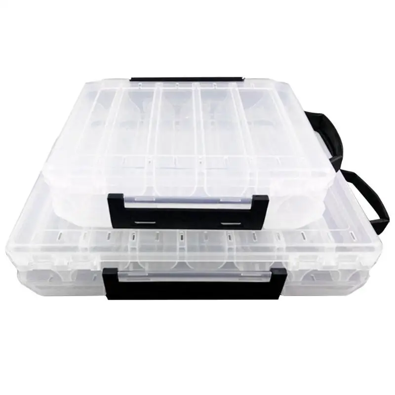 

Double Sided Fishing Tackle Box Plastic Fishing Lure Bait Hook Storage Case Compartment Fishing Tool Hook Storage Case Accessori