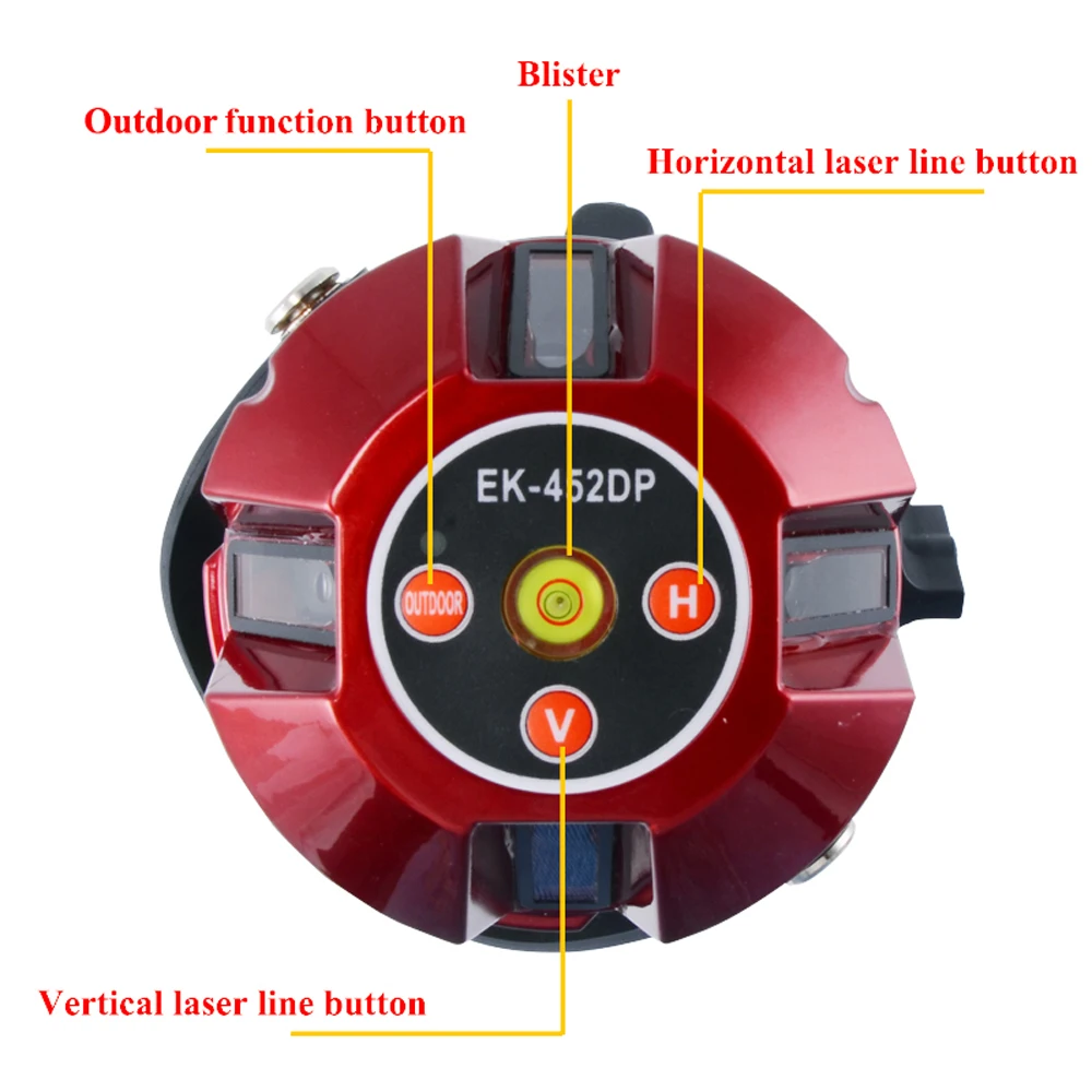 5 линий 360 роторный лазерный уровень горизонтальный и вертикальный Крест Красный Луч лазерная линия с питанием
