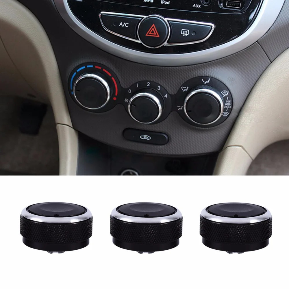 

1Set(3pcs) Heater Knobs A/C Switch Buttons Control Cover For Mazda 04-09 M3