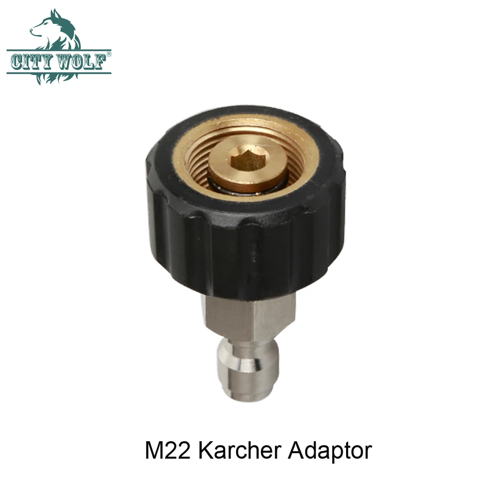 

City wolf highpressure washer snow foam lance adaptor M22 G1/4 qucik connector for Karcher HD series car washers