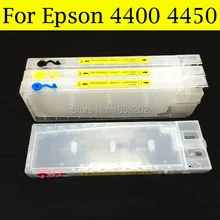 1 PC Chip Resetter 4 Pieces Ink Cartridge For Epson 4400 4450 Printer For EPSON T6142