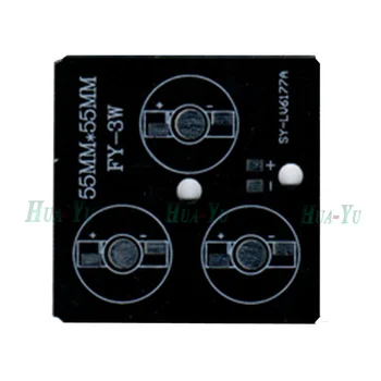 

3 leds 55x55mm aluminum plate base for 1W 3W bead, LED PCB board, Heat sink board for bulb light,road light, floodlight etc