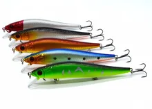 1PCS/bag 5 colors 14 cm 23.7 g Fishing Lure Minnow Hard Bait with 3 Fishing Hooks Fishing Tackle Lure 3D Eyes #04