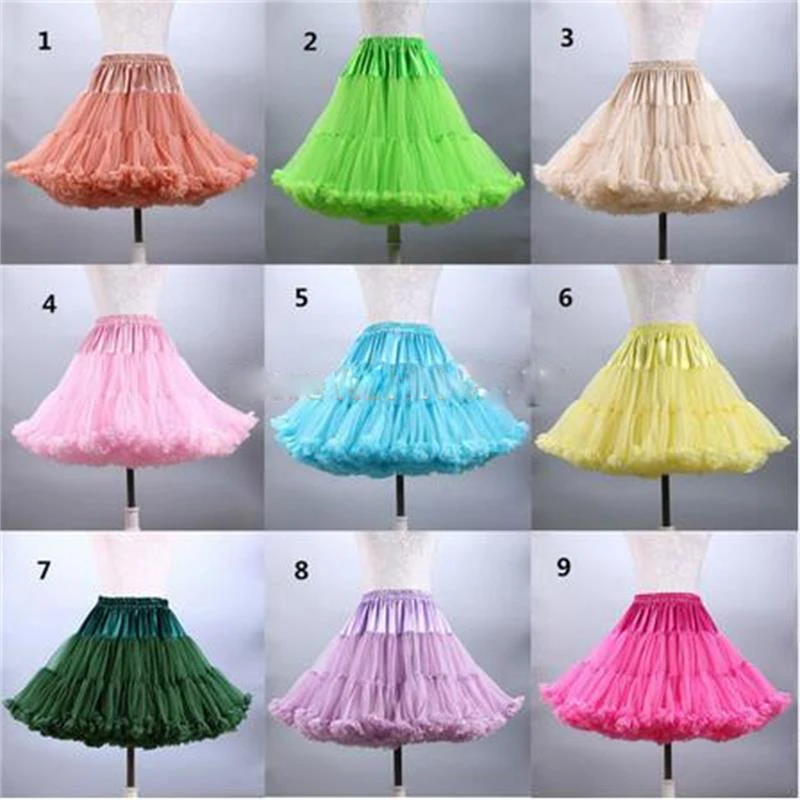 In Stock Real Pictures Cheap Multi Color Short Petticoat For Women
