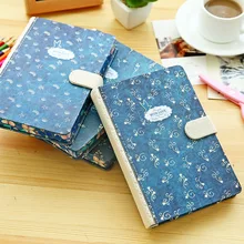 Корейский милый канцелярский милый Магнитный кнопочный персональный ноутбук дневник 128 страниц твердый переплет персональный школьный журнал поставки