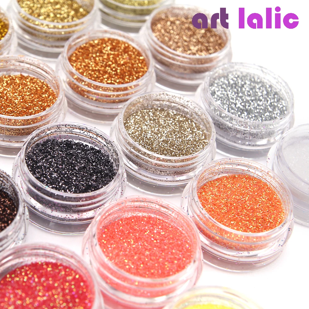 30 Pcs مسمار بريق حلو ملصقات ملونة للأظافر الفن الجميلة التألق مسحوق الغبار الأشعة فوق البنفسجية هلام البولندية الاكريليك مسمار نصائح ماكياج أ...