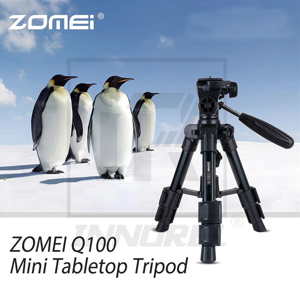 Портативный алюминиевый штатив ZOMEI Q100 компактный настольный мини-кронштейн с