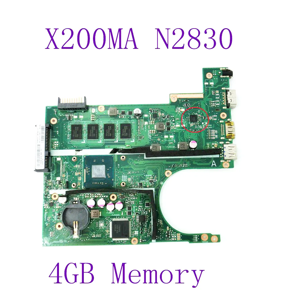 X200MA N2830 4GB RAM Mainboard REV 2.1 For ASUS F200MA F200M X200M X200MA laptop Motherboard 100% Tested Free Shipping X200MA N2830 4GB RAM Mainboard REV 2.1 For ASUS F200MA F200M X200M X200MA laptop Motherboard 100% Tested Free Shipping