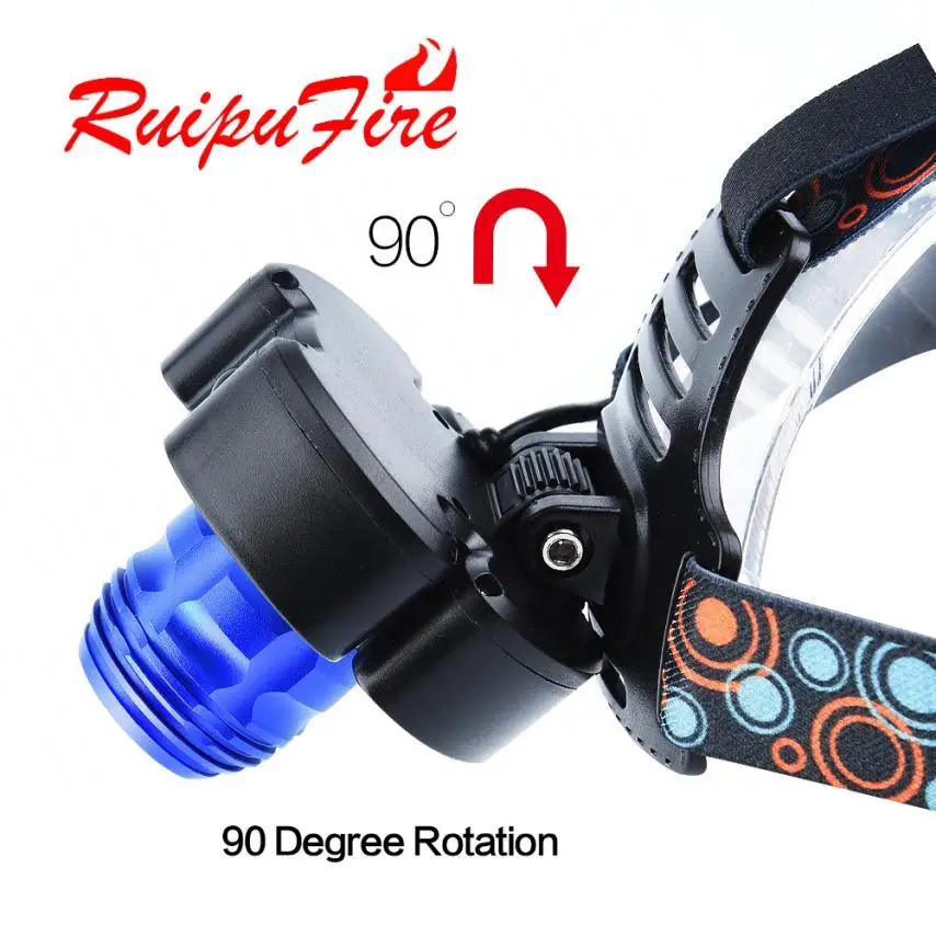 Яркость 5000LM 1x XM L T6 LED + 4xcob Перезаряжаемый 18650 налобный фонарь Регулируемый ночной