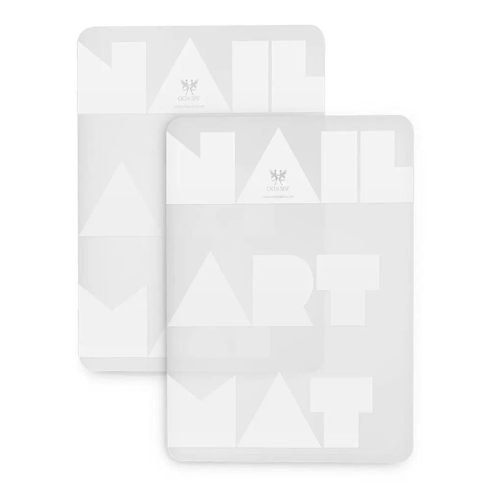 

CICI&SISI Professional Nail Art Work Space Mat Nail Stamp Stamping Plate Silicon Table Cover Protector Set of 2