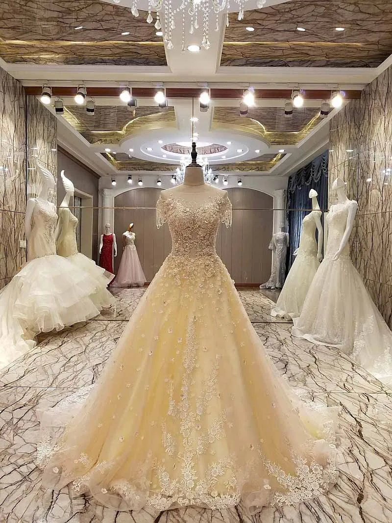 Floor Length Элегантное женское длинное вечернее платье с длинными рукавами и кружевной аппликацией из тюля, бальное платье, вечернее платье для выпускного вечера, vestido de festa - Цвет: Floor Length