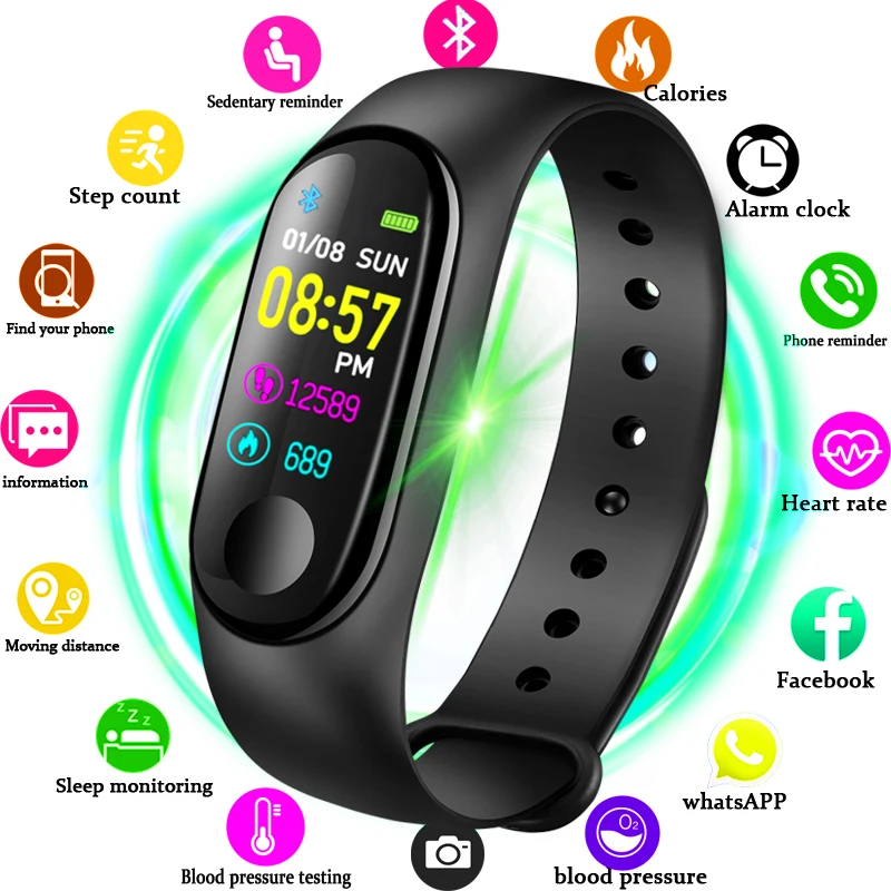 

M3 Pro Smart Band Waterproof Fitness Tracker VS M3 Plus Smart Bracelet Blood Pressure Heart Rate Monitor PK Mi Band 3