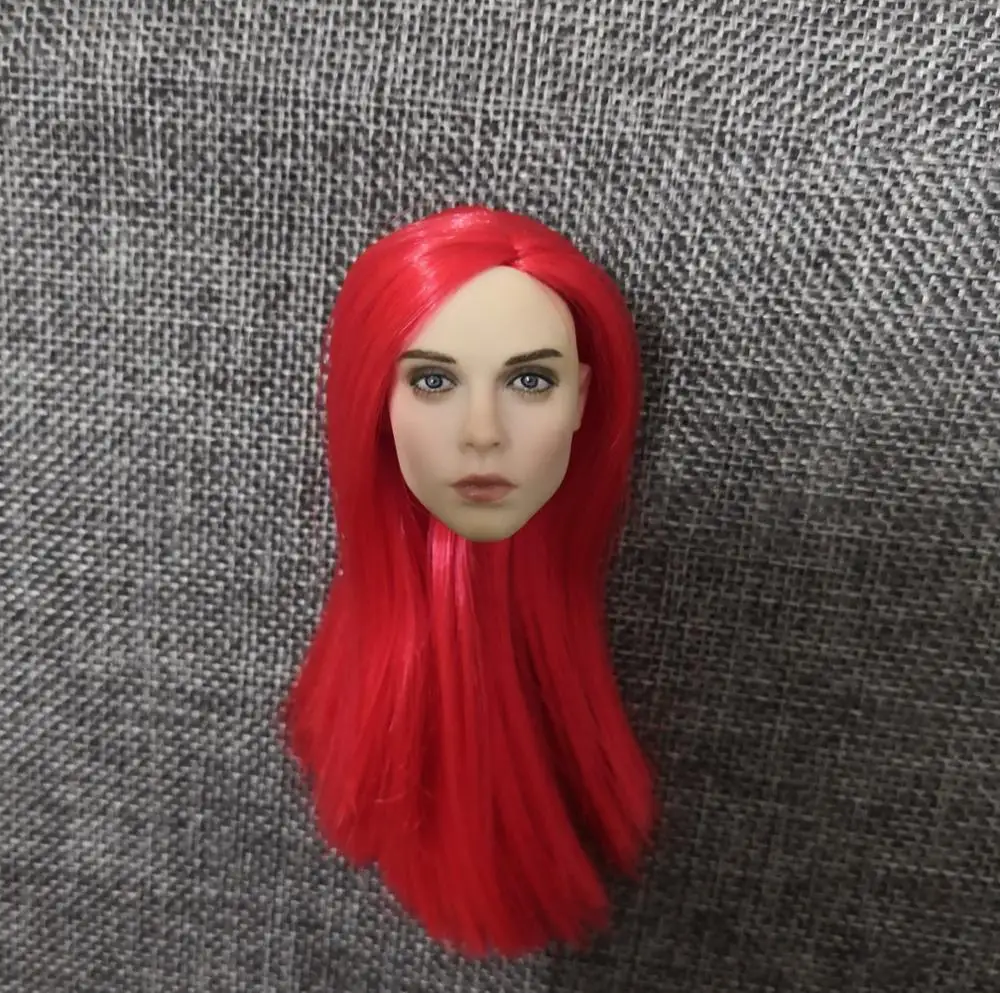 Details about   1/12 Female Head  Carving Sparta Valkyrja PVC Head Red Hair F 6'' Phicen Figure 