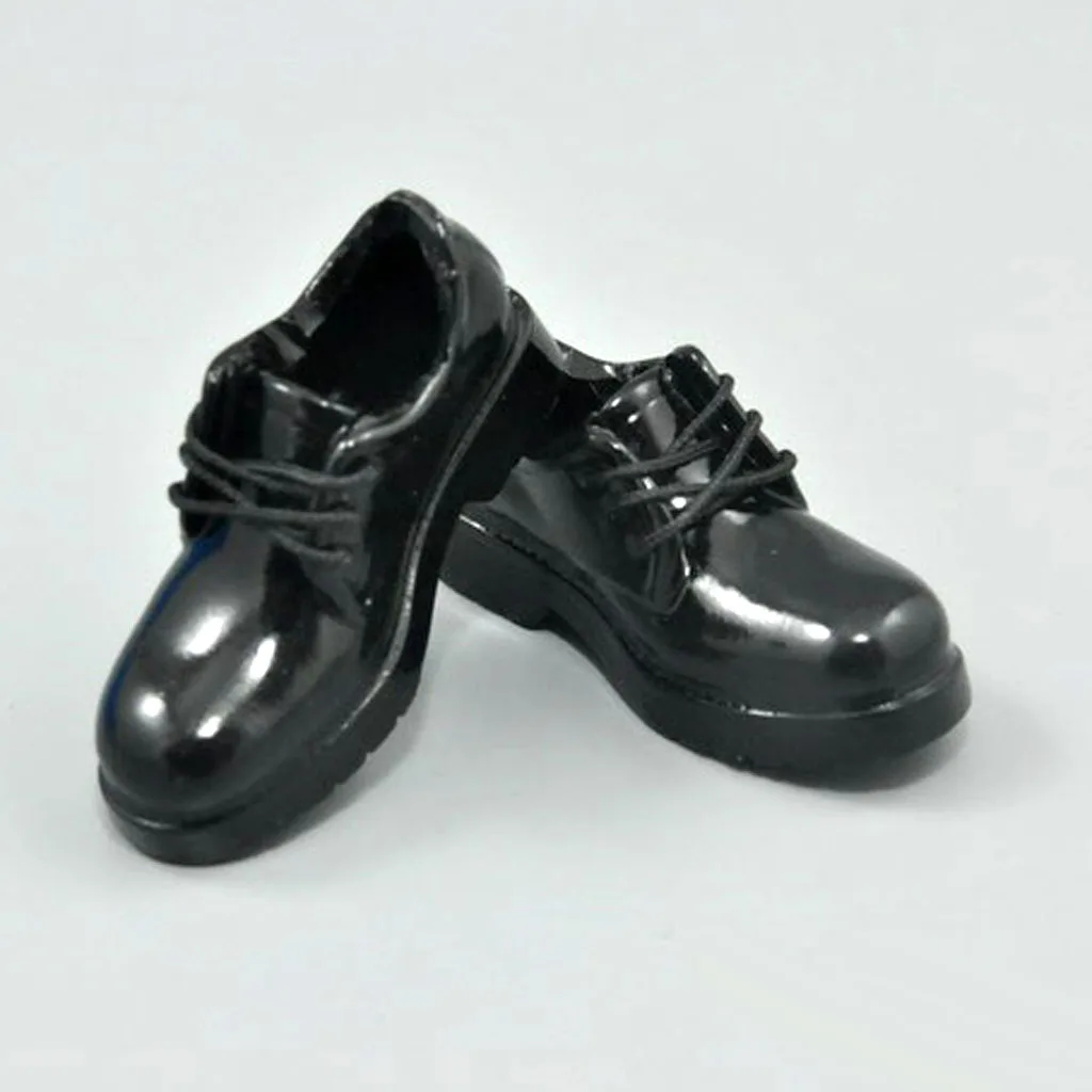 

1/6 Scale Female Black PU Leather Shoes Hot Toys, Doll Accessories, Kids Birthday Toy, Children's Day Gift