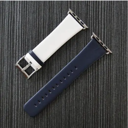 

For Apple Watch Band 38/42mm Series 1/2 Two Mixed Dual Colors Leather Wrist Strap Women Men's Watch Bracelet Replacement