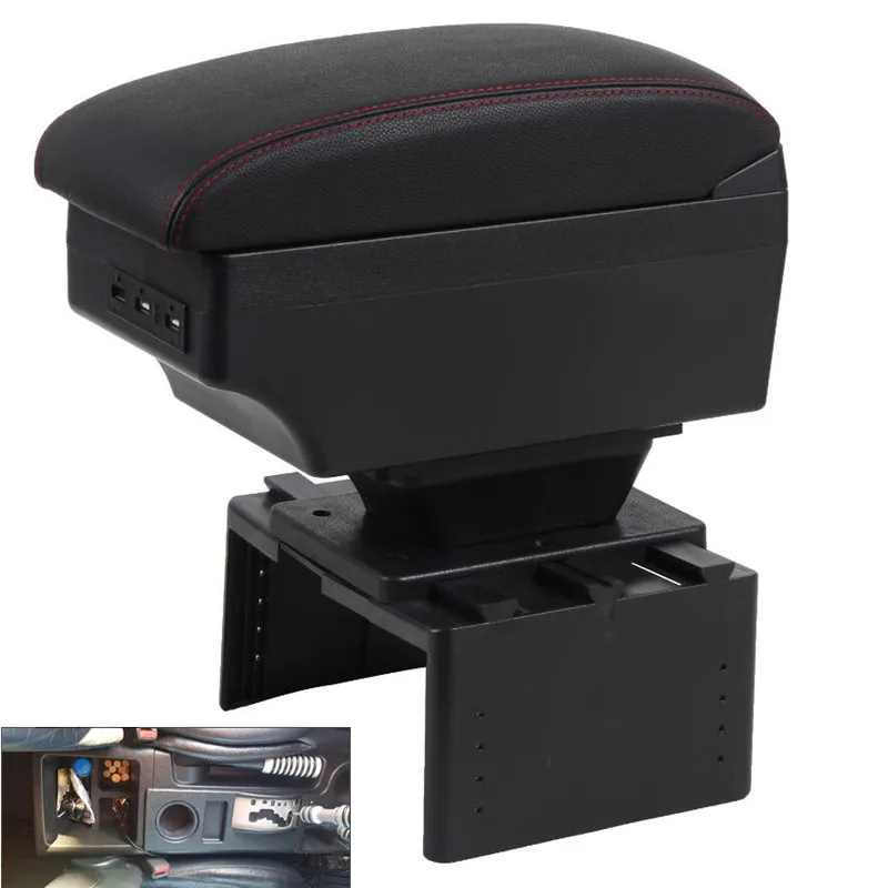 

For ford c-max armrest box USB Charging heighten Double layer