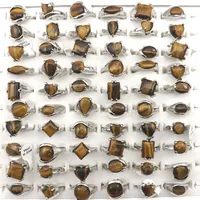 Natural Tiger's Eye Stone Ring Women's Rings For Promotion Gift 50pcs/Lot Wholesale