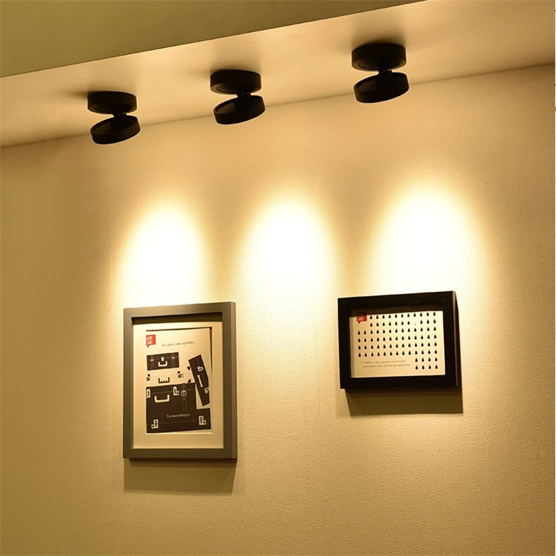  3W/5W/7W Ultra slim LED surface mounted ceiling spot lamp Foldable and 360 degree rotatable backgro - 32992060556
