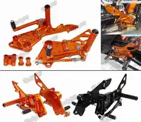 Waase Ktm デューク 125 200 390 2011 2012 2013 2014 2015 2016 2017 調整可能なライダーリアセット Rearset フットレスト足ペグ