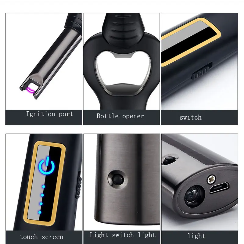 Новый usb зарядка воспламенитель фонарик дуговая зажигалка барбекю свеча